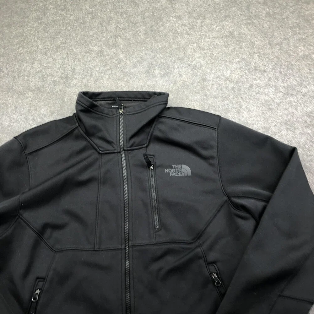 The North Face Jacket Mens Large Black Softshell Windwall Full Zip Outdoor